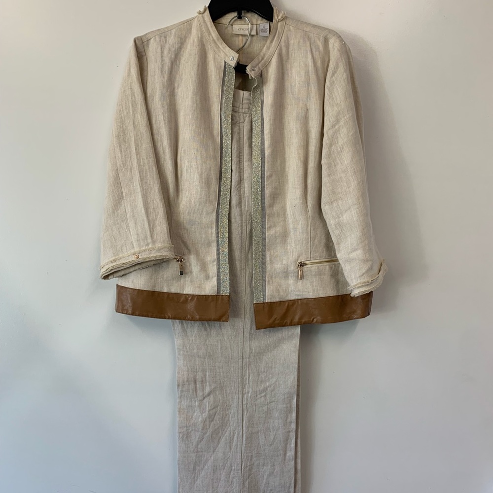 Chico’s Linen Jacket & Pant Suit